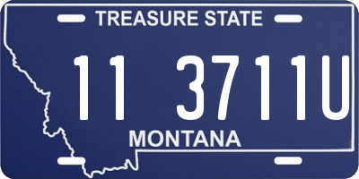 MT license plate 113711U