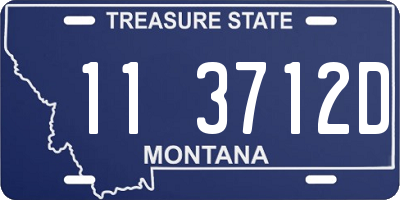 MT license plate 113712D