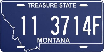 MT license plate 113714F
