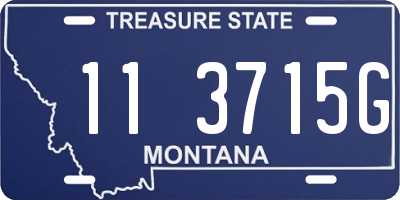 MT license plate 113715G