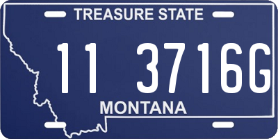 MT license plate 113716G