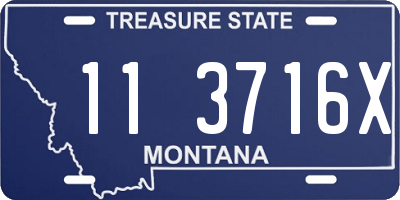 MT license plate 113716X