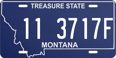 MT license plate 113717F