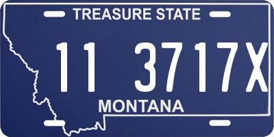 MT license plate 113717X