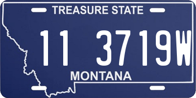 MT license plate 113719W