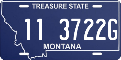 MT license plate 113722G