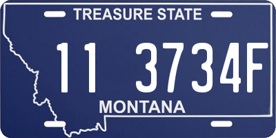 MT license plate 113734F