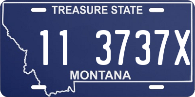 MT license plate 113737X