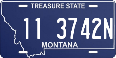 MT license plate 113742N