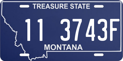 MT license plate 113743F