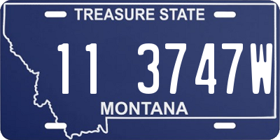 MT license plate 113747W