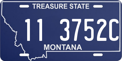 MT license plate 113752C