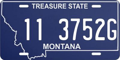 MT license plate 113752G