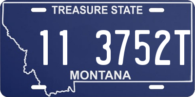 MT license plate 113752T