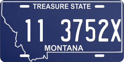 MT license plate 113752X