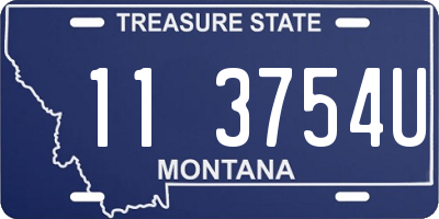 MT license plate 113754U