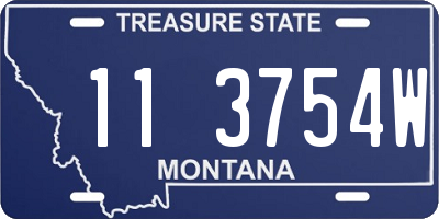 MT license plate 113754W