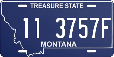 MT license plate 113757F