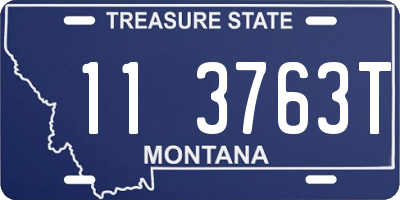 MT license plate 113763T