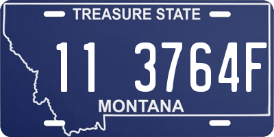 MT license plate 113764F