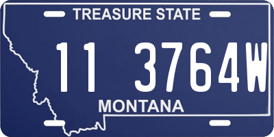 MT license plate 113764W