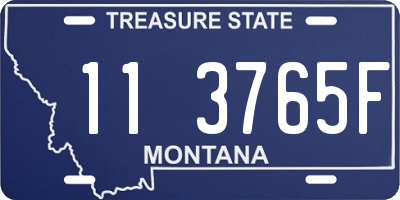MT license plate 113765F