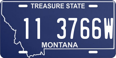 MT license plate 113766W