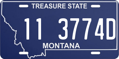 MT license plate 113774D