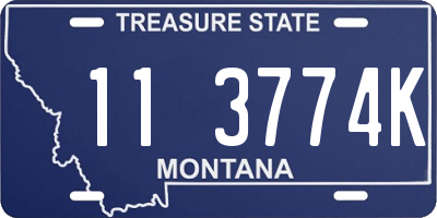 MT license plate 113774K