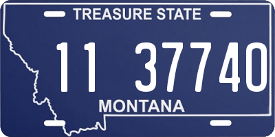 MT license plate 113774O