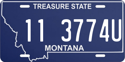 MT license plate 113774U