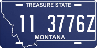 MT license plate 113776Z