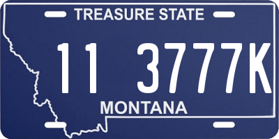 MT license plate 113777K
