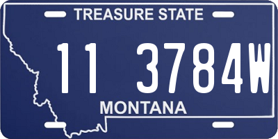 MT license plate 113784W