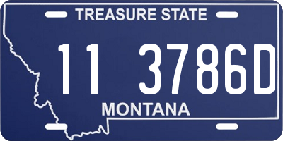 MT license plate 113786D
