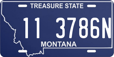 MT license plate 113786N