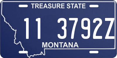 MT license plate 113792Z