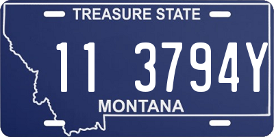 MT license plate 113794Y