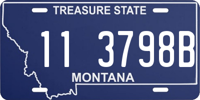 MT license plate 113798B