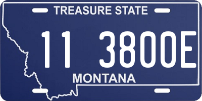 MT license plate 113800E