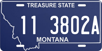 MT license plate 113802A