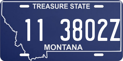 MT license plate 113802Z