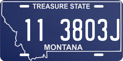 MT license plate 113803J