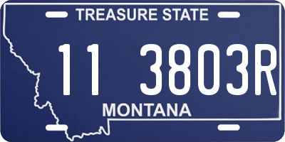 MT license plate 113803R