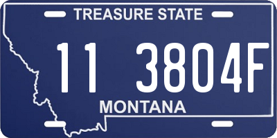 MT license plate 113804F