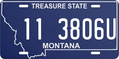 MT license plate 113806U