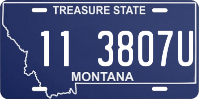 MT license plate 113807U