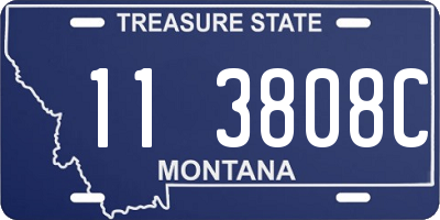 MT license plate 113808C