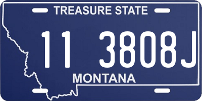 MT license plate 113808J