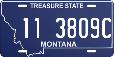 MT license plate 113809C
